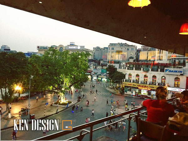 Thiết kế quán cafe view Hồ Gươm